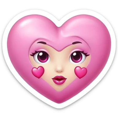 Sugar plum kisses heart sticker