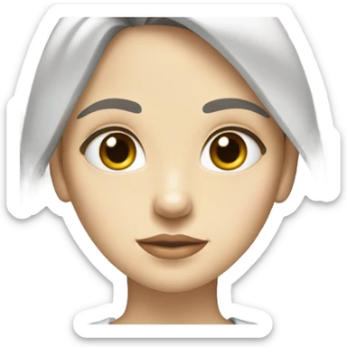 Woman, trembling with fear sticker