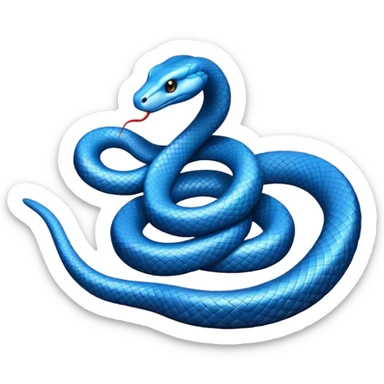 blue snake sticker