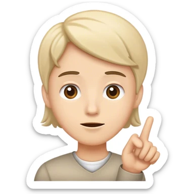 Someone who ask a question sticker