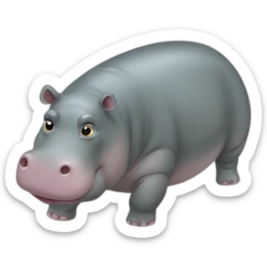 Hippopotame sticker
