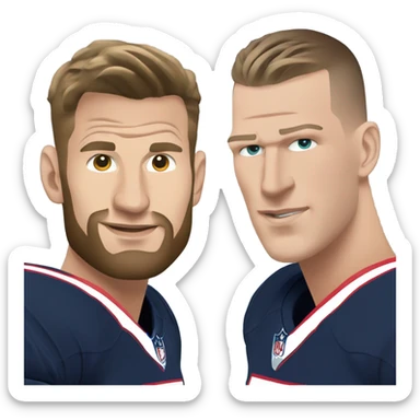 Julian Edelman and Gronk  sticker