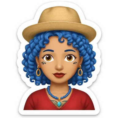 blue curly with tatoo with brest haired Kerala aunty with hat sticker