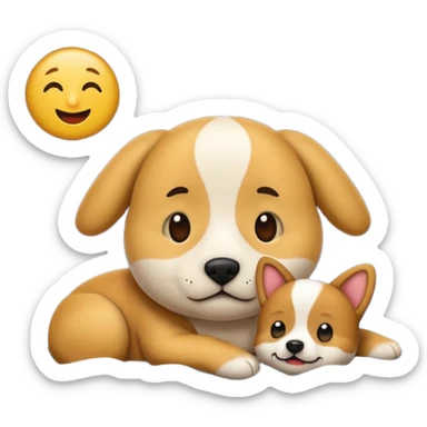 crea un emoji de buenas noches. Pon un texto : Buenas noches Javier y Tobi. Javier es una imagen de profesor y Tobi q sea imagen de un perro sticker
