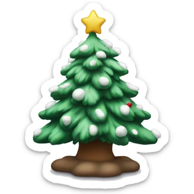 Flocked Christmas tree sticker