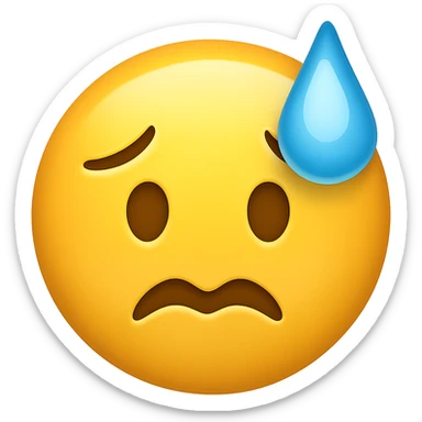 face with cold sweat emoji sticker