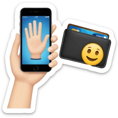 waving hand next to digital wallet and Polkassembly logo inviting user to connect wallet to Polkassembly sticker