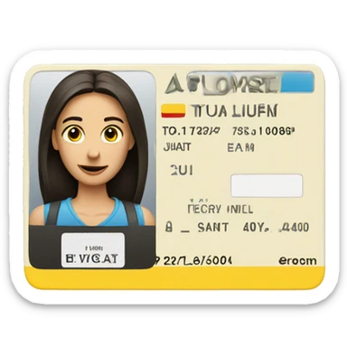 driving license sticker