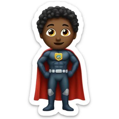 Super hero with GL badge on chest sticker