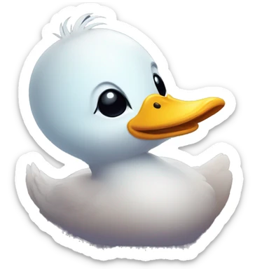 cute space duck  sticker