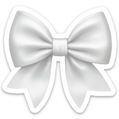 white satin bow sticker