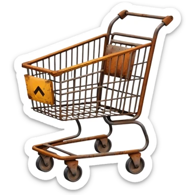 shopping cart broken sticker
