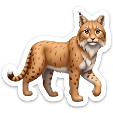 Eurasian Lynx walking in the snow beautiful aesthetic, snowy ground, snow falling around, wooden pine trees in the background, full aesthetic scenic image scenery realistic photo realism sticker