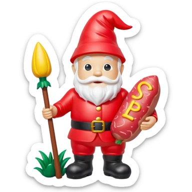   jeff koons style SPAM meat garden gnome inflatable  art sticker