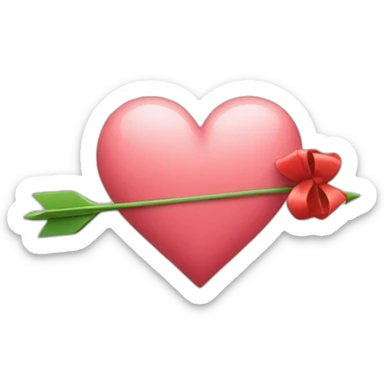 a heart use a bow with a heart arrow sticker