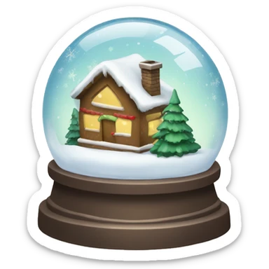 Christmas snowglobe sticker
