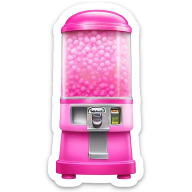Pink ombre bubblegum machine with glitter  sticker