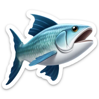 The Exocoetidae flying fish/ flying cod sticker