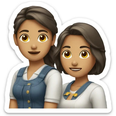 2 chicas abrazadas sticker