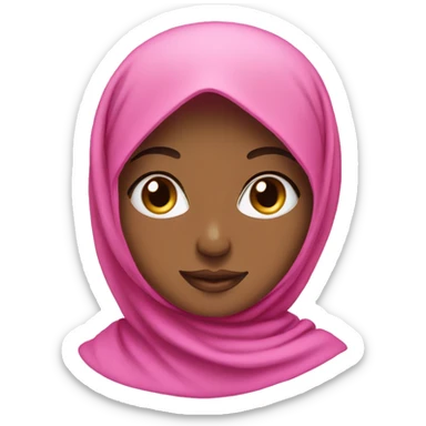 Pink hijab girl sticker