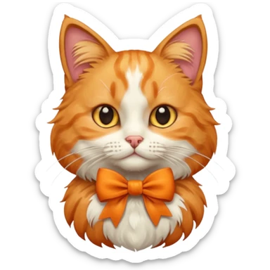 GATITA ENAMORADA CON UN MOÑO sticker