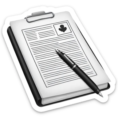 documents and personal license sticker