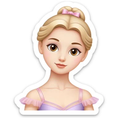 Bailarina blanca bonita  sticker