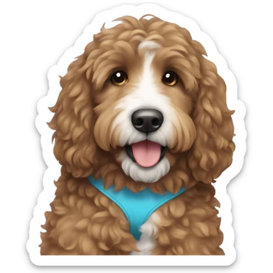 Bernedoodle in swimming suit sticker
