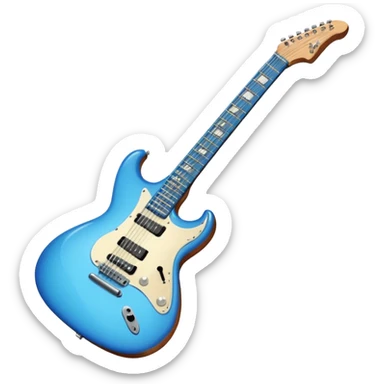 Blue electric guitar  sticker