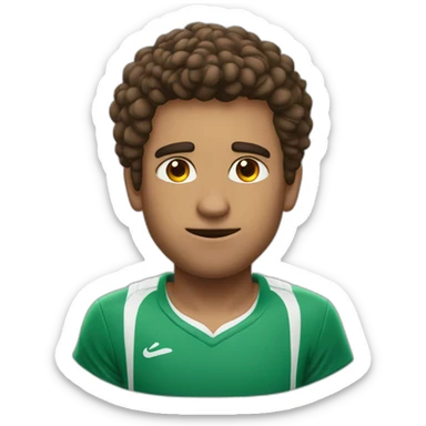 Victor tennisman cheuveux marron yeux marrons sticker