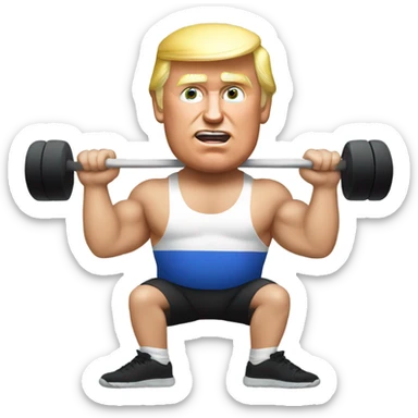 Trump working out with Vladimir Putin  sticker