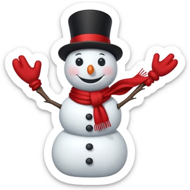 Cute snowman full body with legs and all sticker