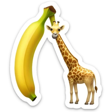 large banana with monkey slapping a giraffe armpit sticker