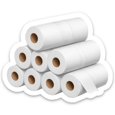 pile of toilet paper sticker
