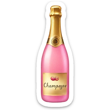 Pink champagne  sticker