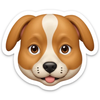 a human with dog face sticker