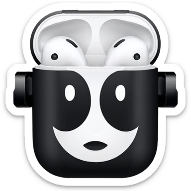 Gözleri kapalı, beyaz tenli ve dalgalı-kıvırcıkı siyah saçlı saç boyu orta omuzlarının biraz aşağısında bir kadın avatar, airpod kulaklıkları takılı müzik dinliyor ve kitap okuyor sticker