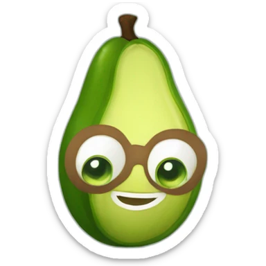quiero que me des un aguacate divertido levantando pesas sticker