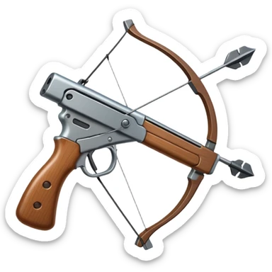 Gun and a bow sticker