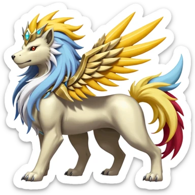 Entei-Raikou-Solgaleo-Soleon-Celestia-Electrike-Manectric-fusion-creature (full body) sticker