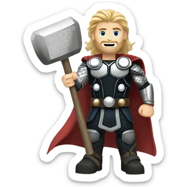 Could you create an emoji of Thor waving specifically? Thor is not typically depicted waving like other characters sticker