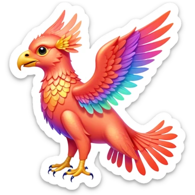  A gryphon with a body structure resembling living coral, hosting small fish and anemones in its wings. It can regenerate damaged parts and filter toxins from water. sticker