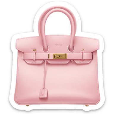 a baby pink birkin bag sticker