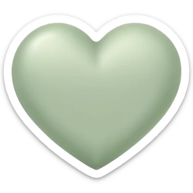 light sage green heart sticker