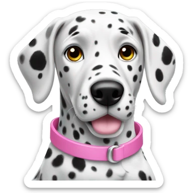 Dalmatian with pink collar sticker