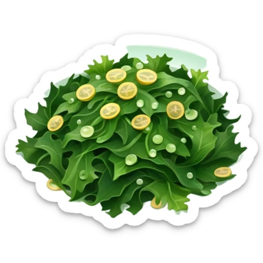 Plate of seaweed salad  sticker