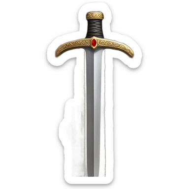 long king sword with red diamonds sticker