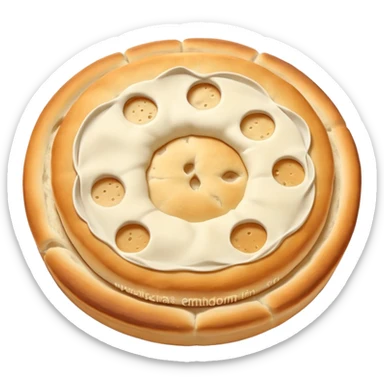 round focaccia white without seasoning sticker