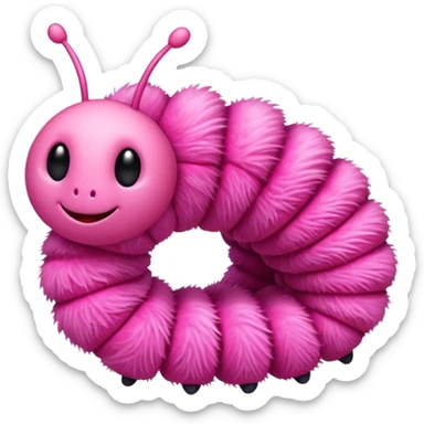 Caterpillar Pink Insect sticker