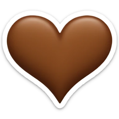 Brown heart emoji sticker